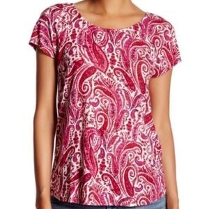 Lucky Brand Paisley Tee 2x - Pink